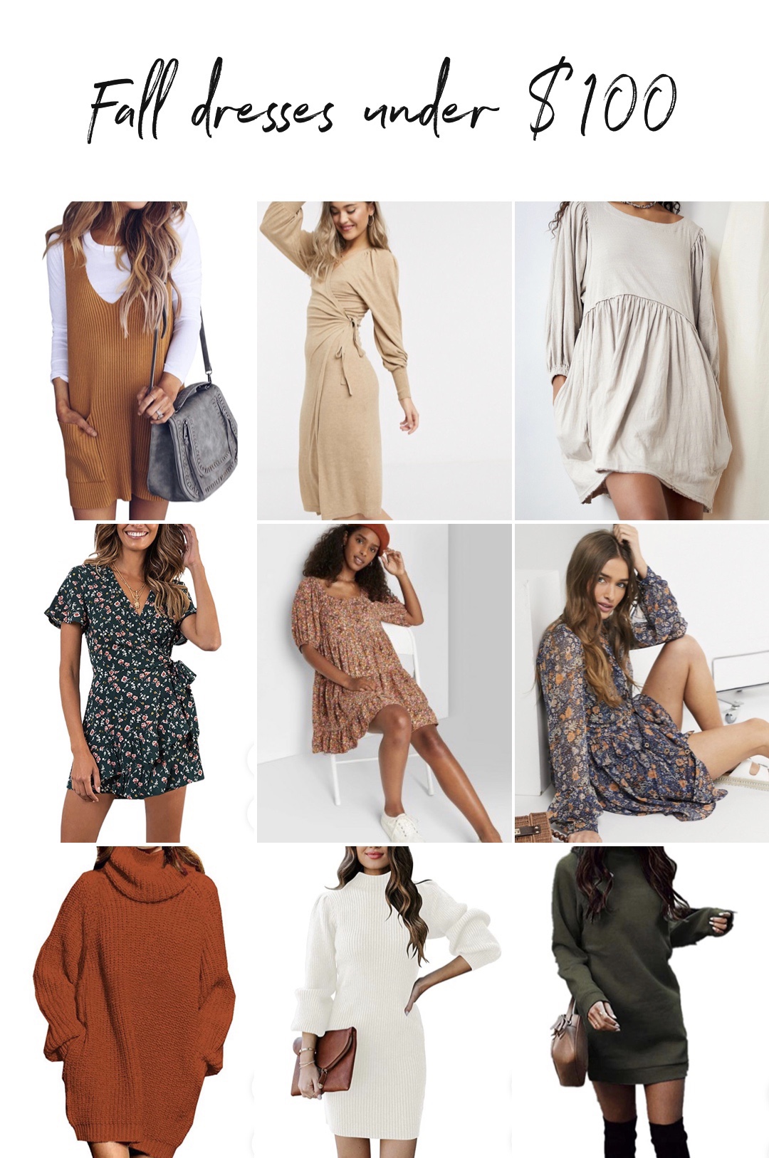 Fall Dresses Under $100 - Sarah Tanatra